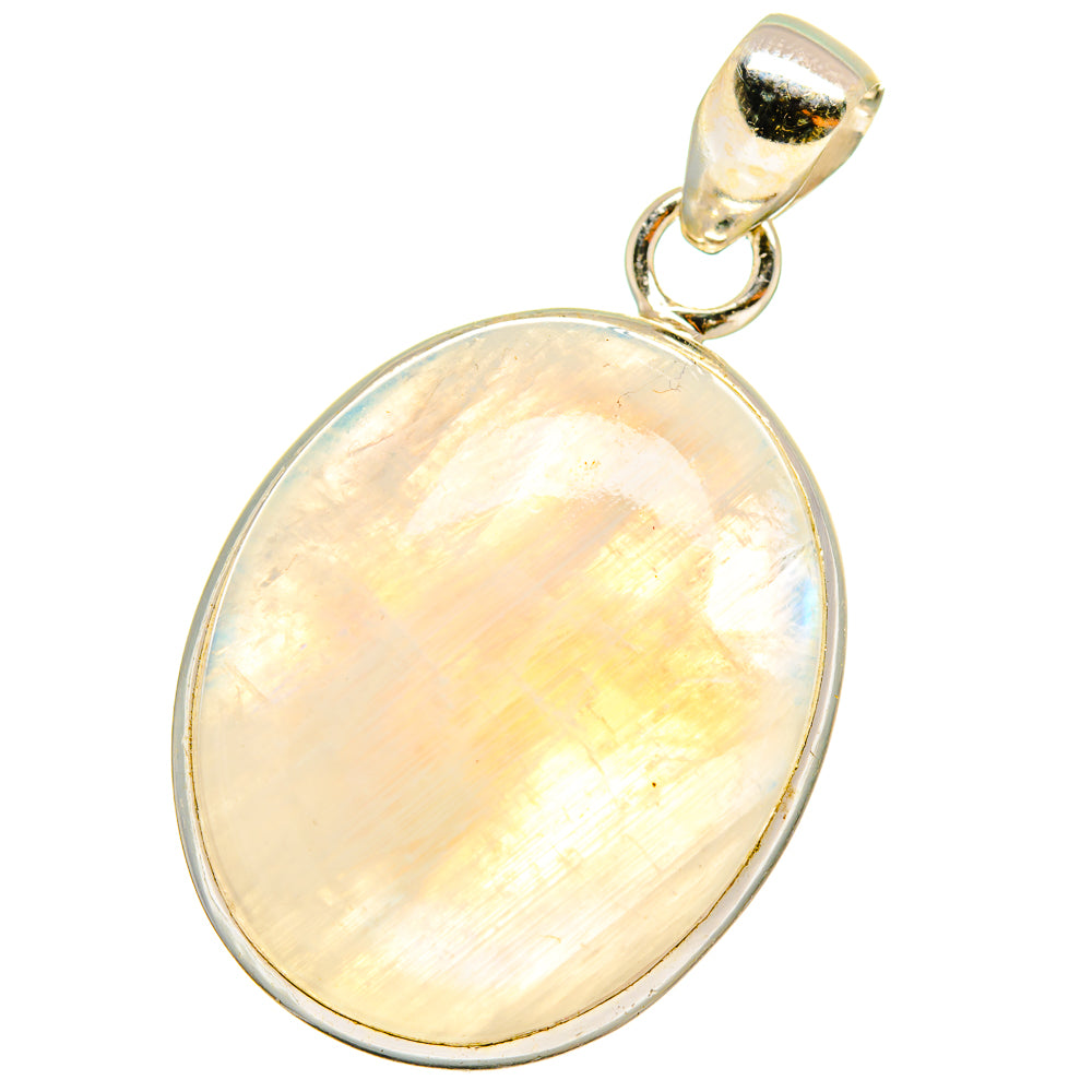 Rainbow Moonstone Pendants handcrafted by Anasilvercos - PD14605