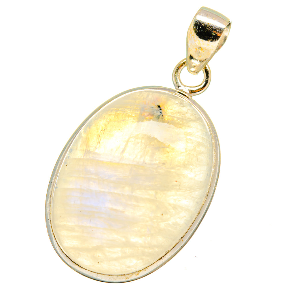 Rainbow Moonstone Pendants handcrafted by Anasilvercos - PD14608