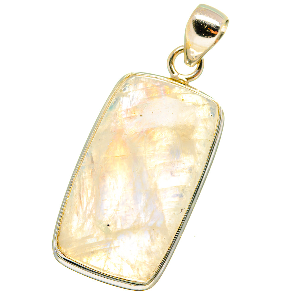 Rainbow Moonstone Pendants handcrafted by Anasilvercos - PD14609