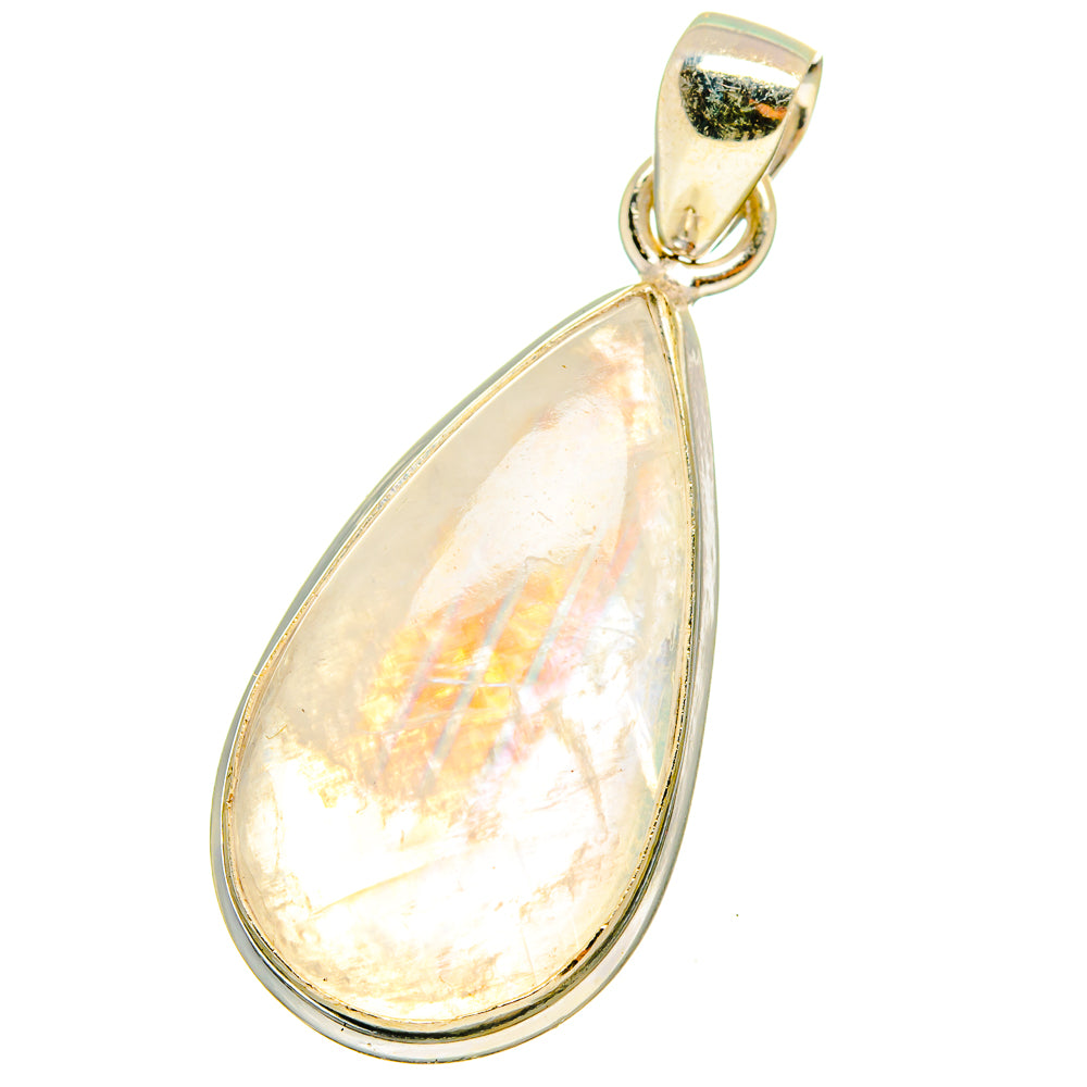 Rainbow Moonstone Pendants handcrafted by Anasilvercos - PD14611