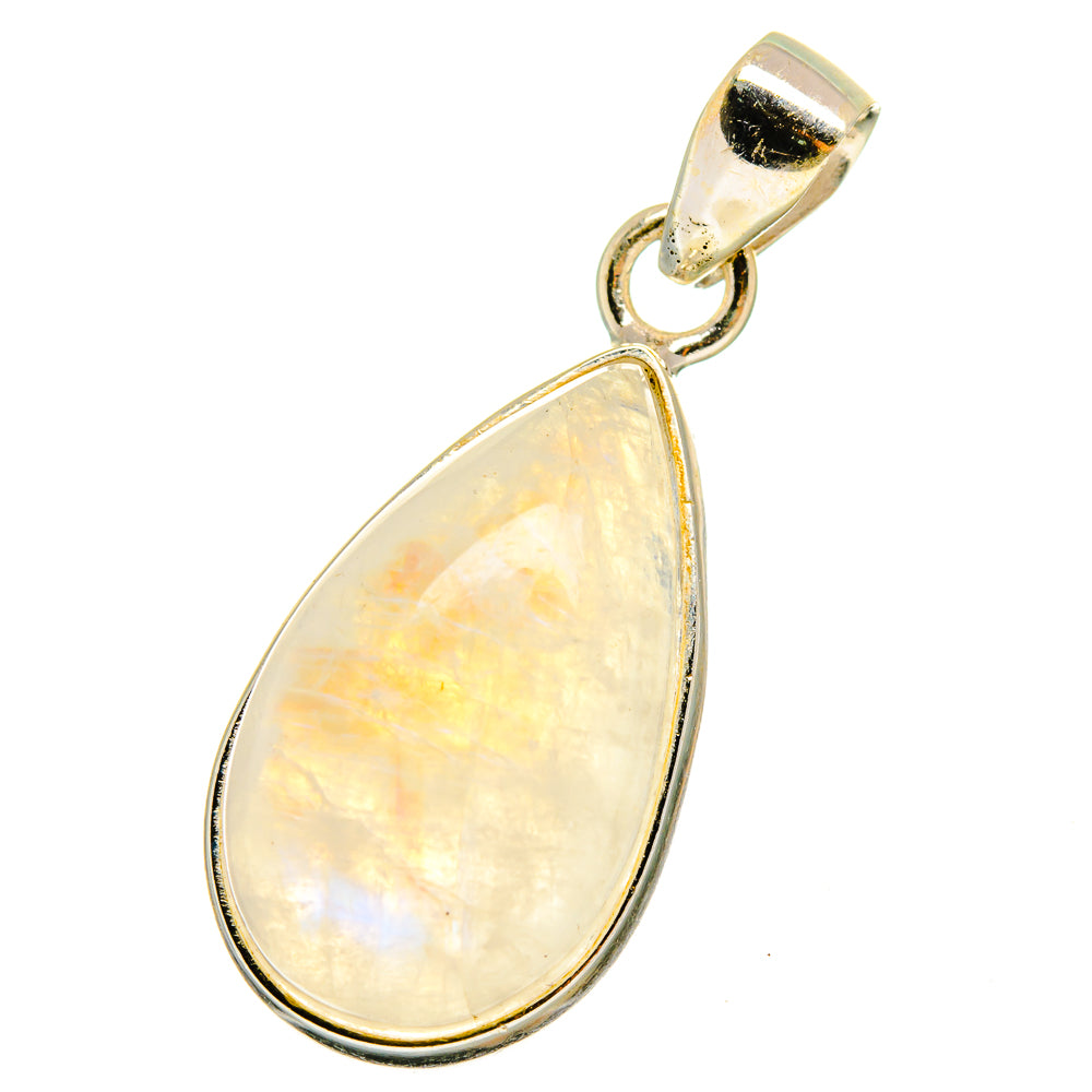 Rainbow Moonstone Pendants handcrafted by Anasilvercos - PD14612