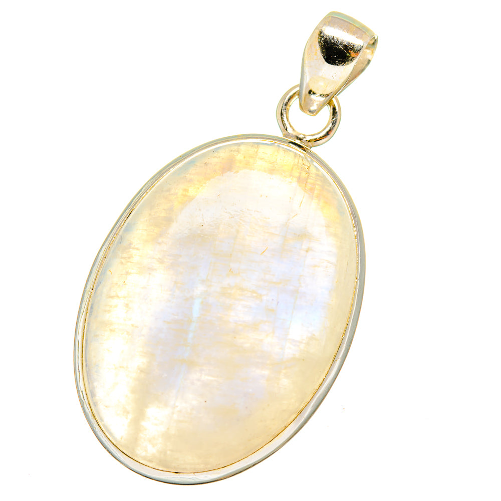 Rainbow Moonstone Pendants handcrafted by Anasilvercos - PD14616
