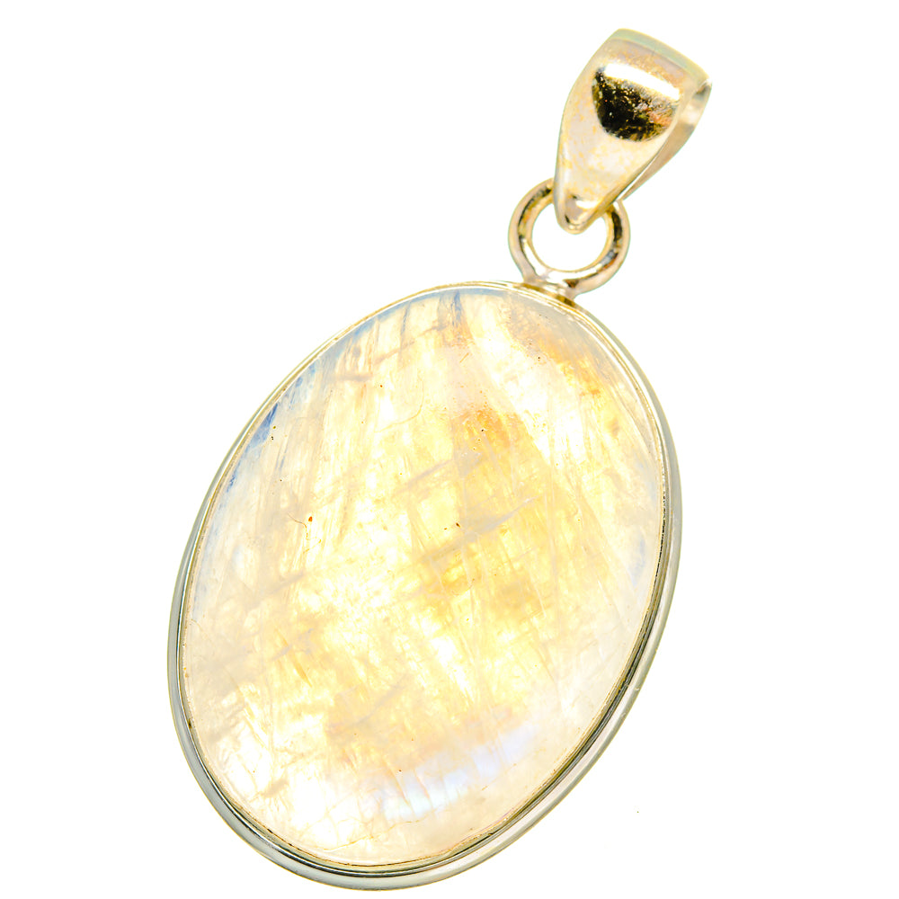 Rainbow Moonstone Pendants handcrafted by Anasilvercos - PD14620