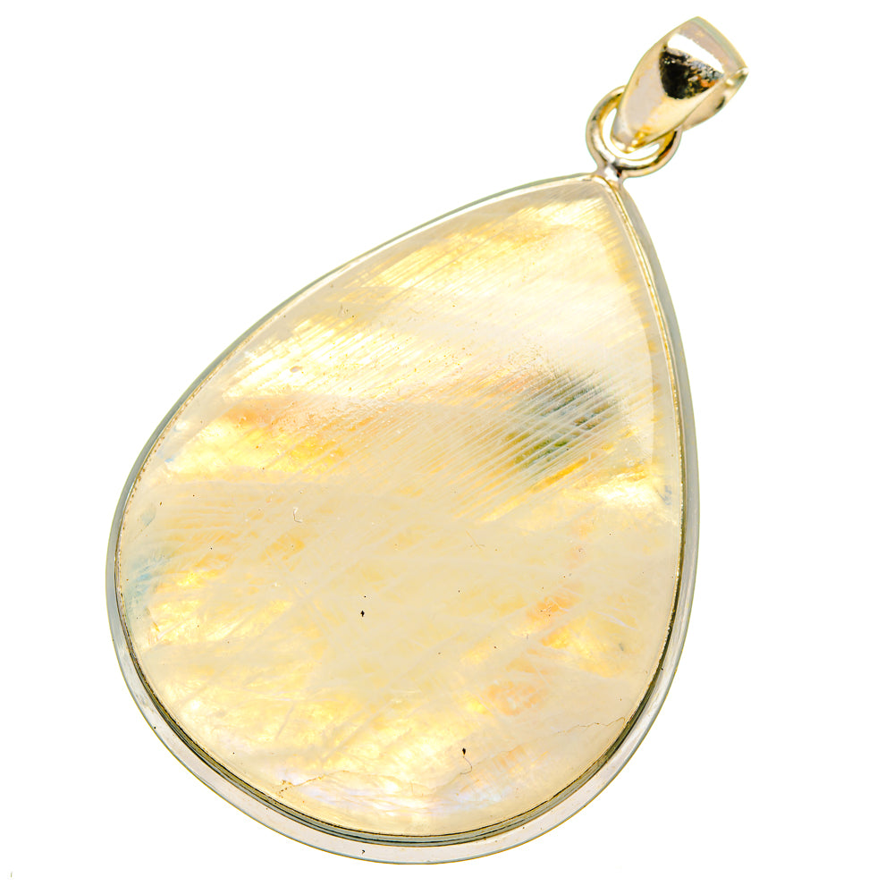 Rainbow Moonstone Pendants handcrafted by Anasilvercos - PD14622