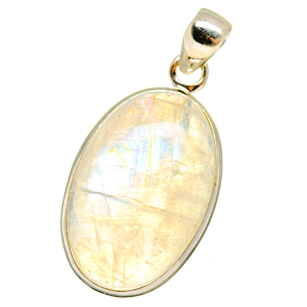 Rainbow Moonstone Pendants handcrafted by Anasilvercos - PD14623