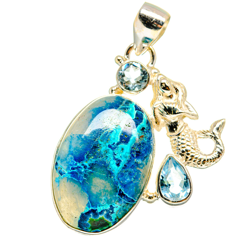 Chrysocolla Pendants handcrafted by Anasilvercos - PD14652