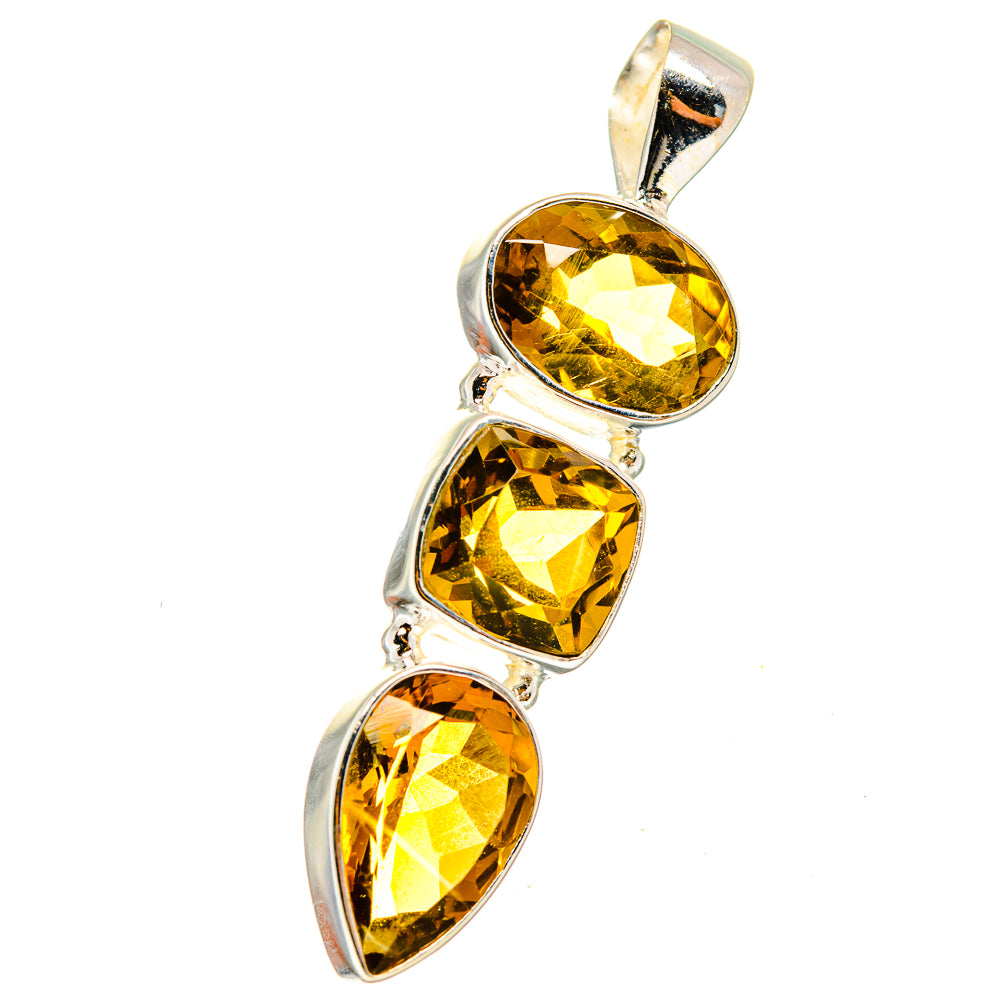 Mandarin Citrine Pendants handcrafted by Anasilvercos - PD14681