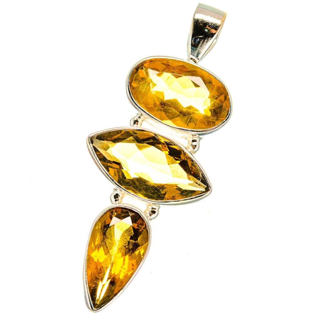 Mandarin Citrine Pendants handcrafted by Anasilvercos - PD14687