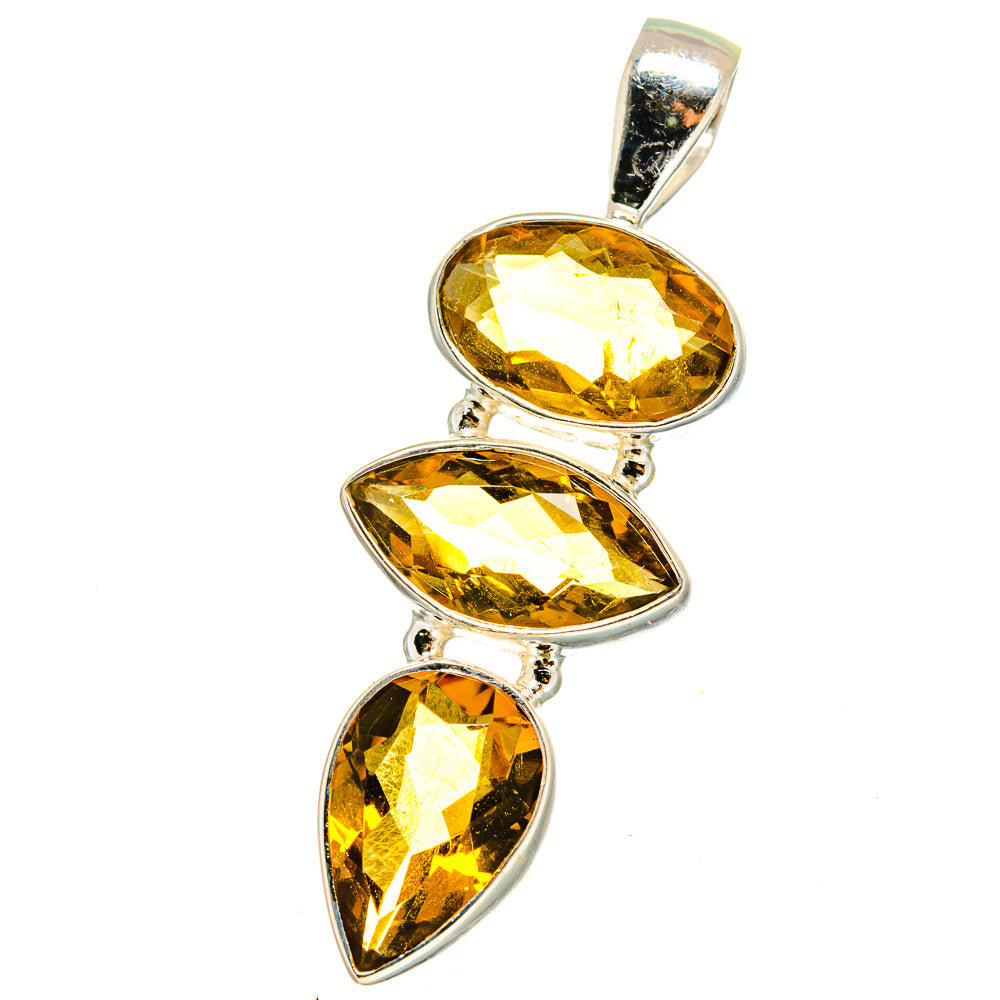 Mandarin Citrine Pendants handcrafted by Anasilvercos - PD14689