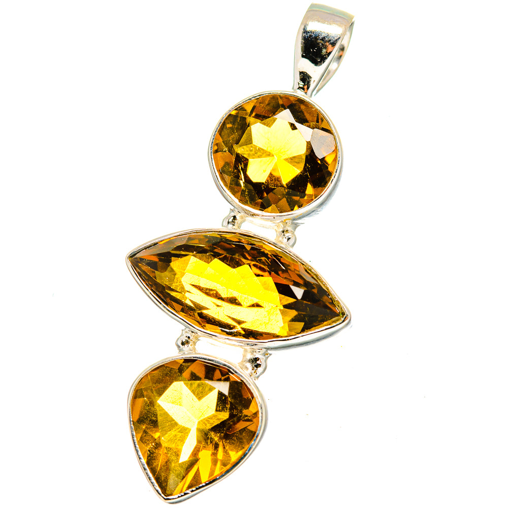 Mandarin Citrine Pendants handcrafted by Anasilvercos - PD14692