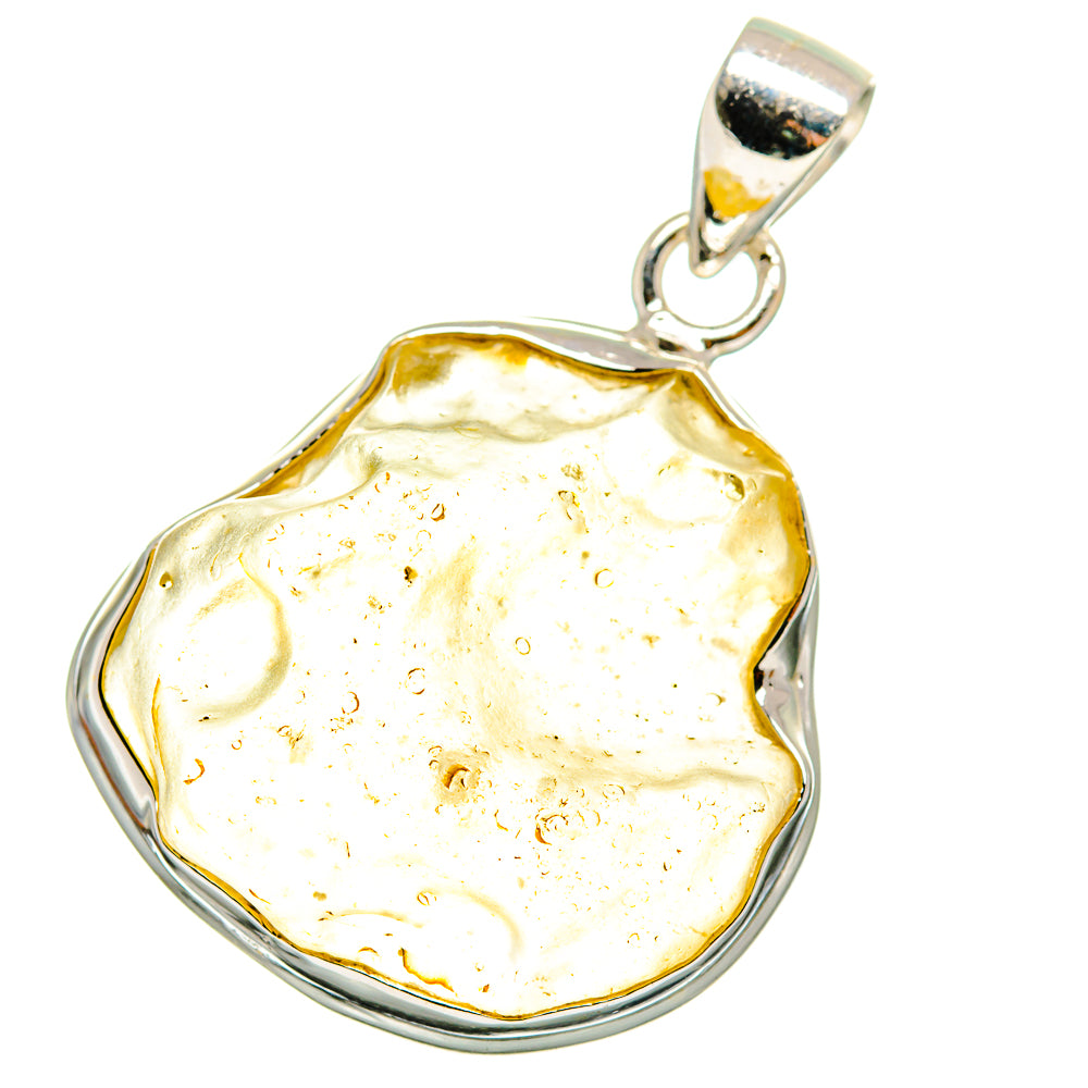 Libyan Desert Glass Pendants handcrafted by Anasilvercos - PD14706