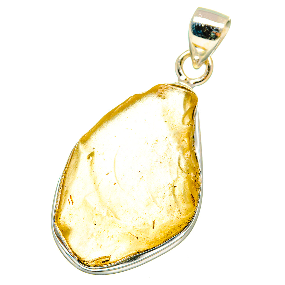 Libyan Desert Glass Pendants handcrafted by Anasilvercos - PD14711