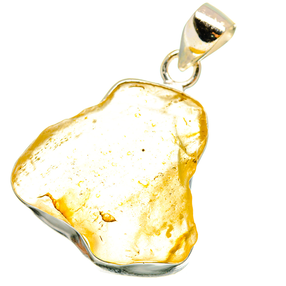 Libyan Desert Glass Pendants handcrafted by Anasilvercos - PD14713