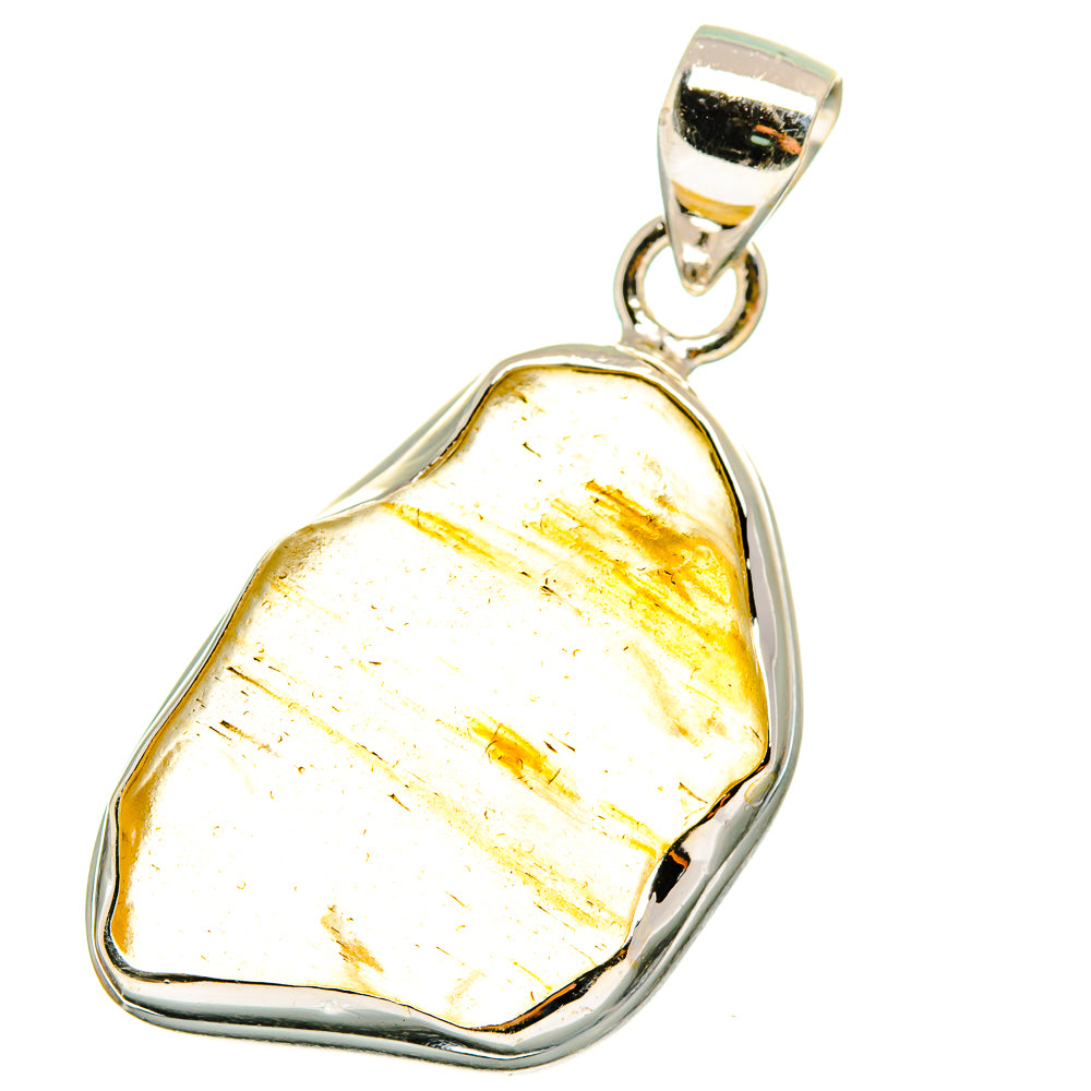 Libyan Desert Glass Pendants handcrafted by Anasilvercos - PD14716
