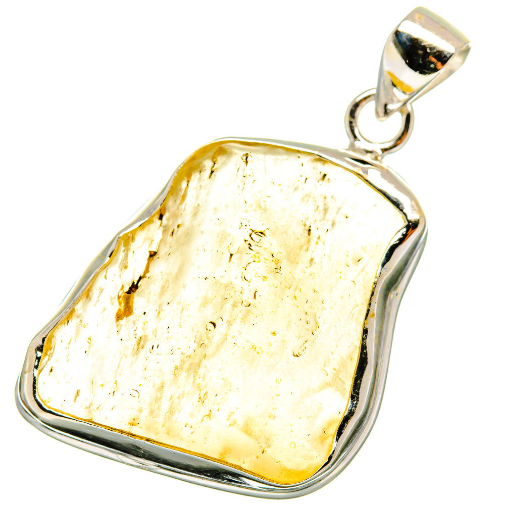 Libyan Desert Glass Pendants handcrafted by Anasilvercos - PD14717