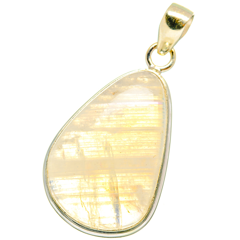 Rainbow Moonstone Pendants handcrafted by Anasilvercos - PD14721