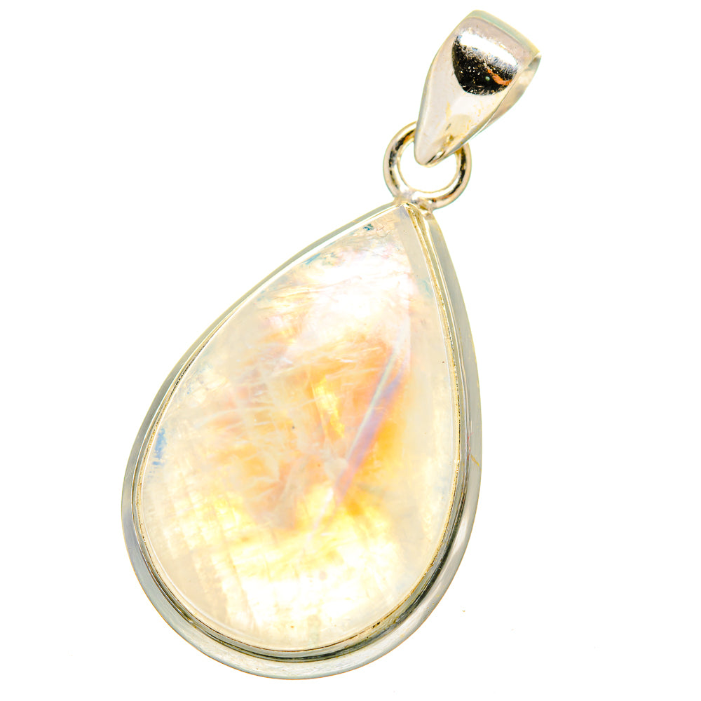 Rainbow Moonstone Pendants handcrafted by Anasilvercos - PD14723