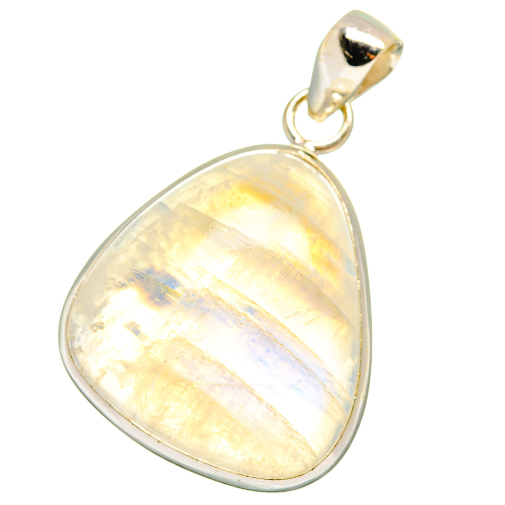 Rainbow Moonstone Pendants handcrafted by Anasilvercos - PD14725