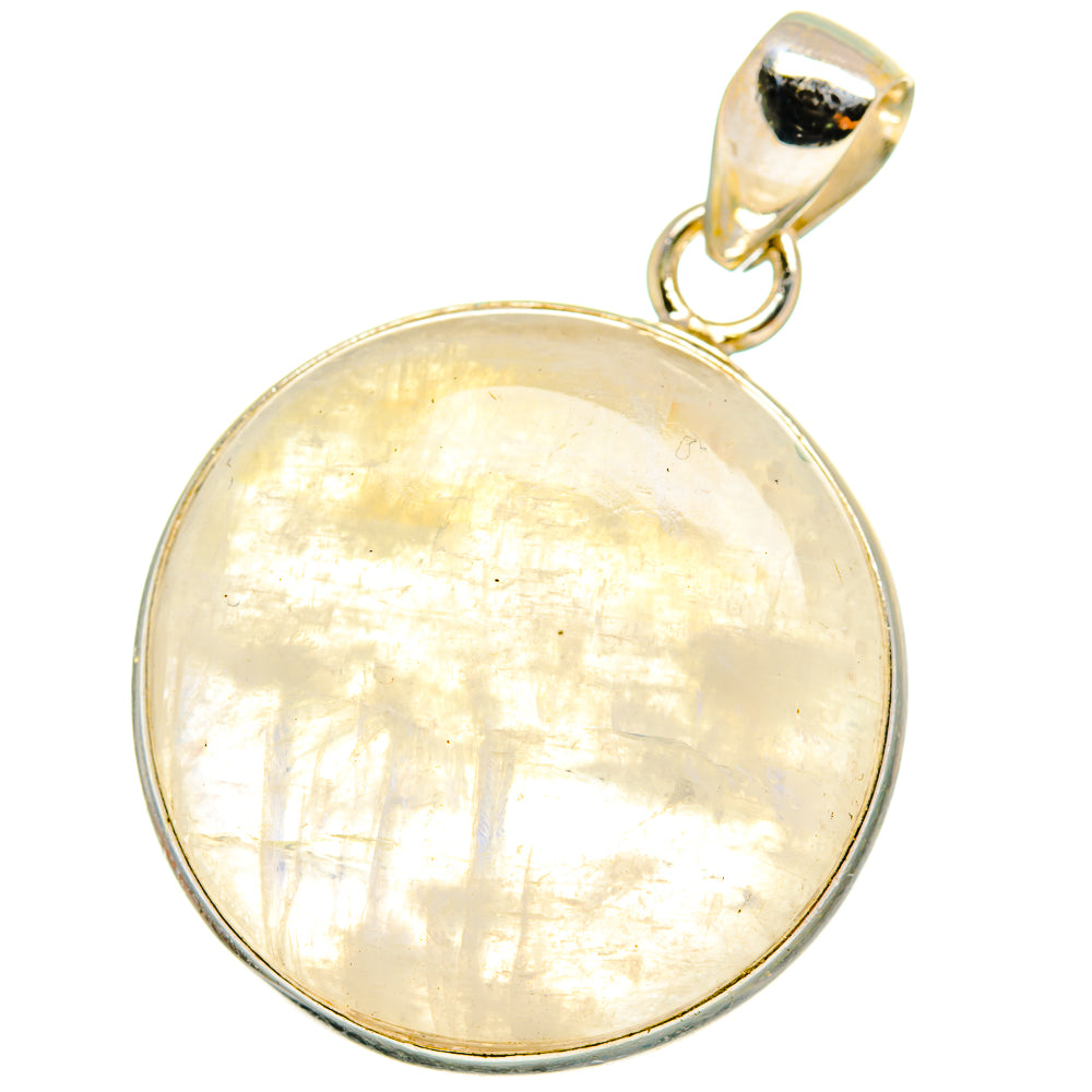 Rainbow Moonstone Pendants handcrafted by Anasilvercos - PD14726