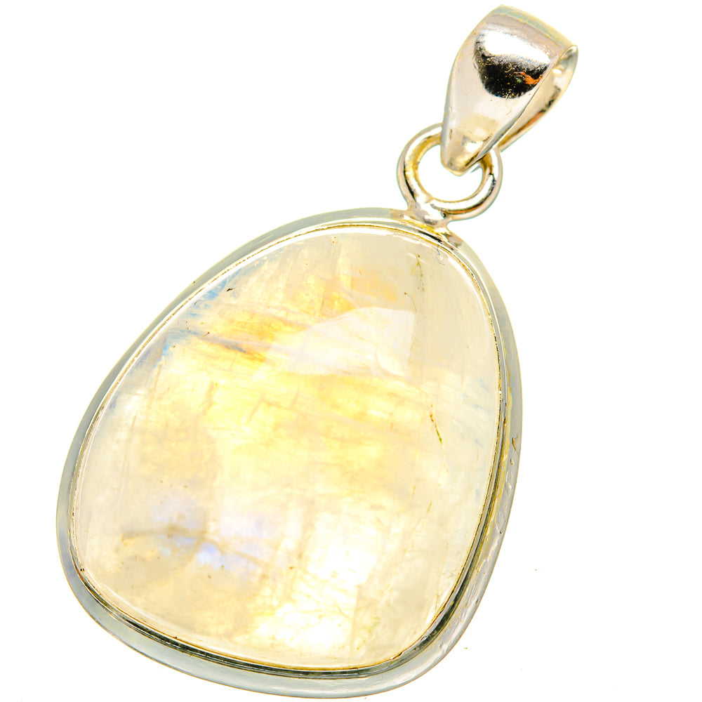 Rainbow Moonstone Pendants handcrafted by Anasilvercos - PD14728