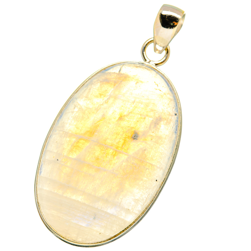 Rainbow Moonstone Pendants handcrafted by Anasilvercos - PD14730