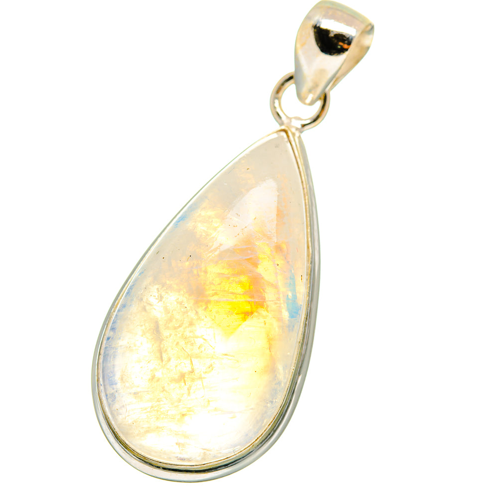 Rainbow Moonstone Pendants handcrafted by Anasilvercos - PD14731