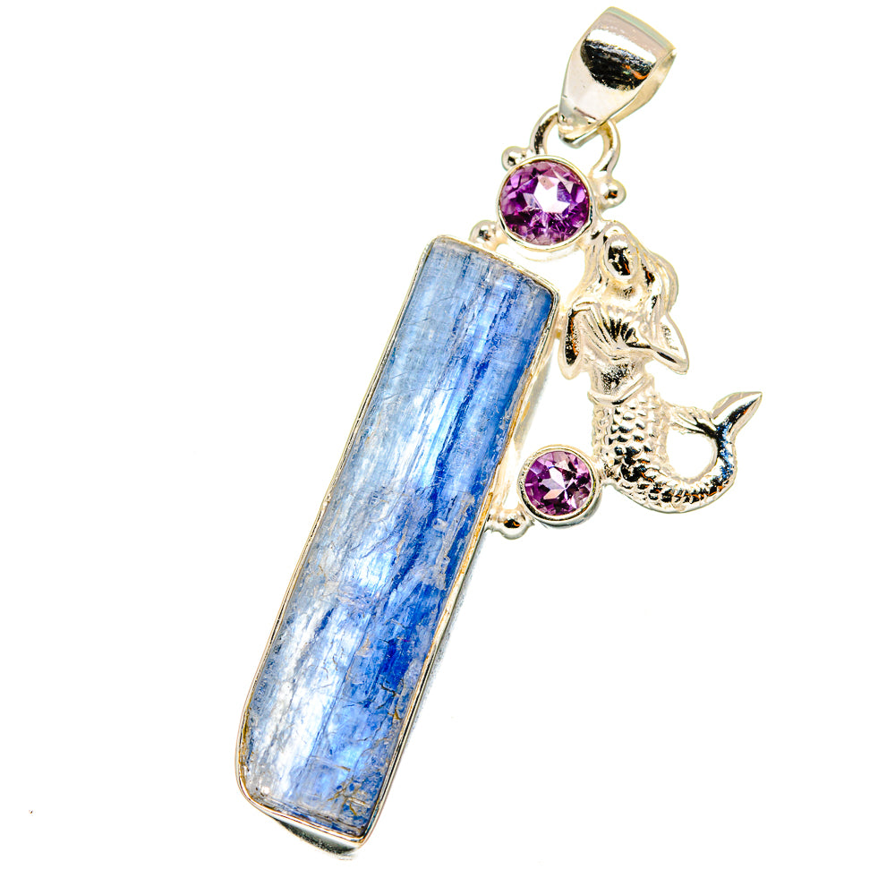 Kyanite, Amethyst Pendants handcrafted by Anasilvercos - PD14753