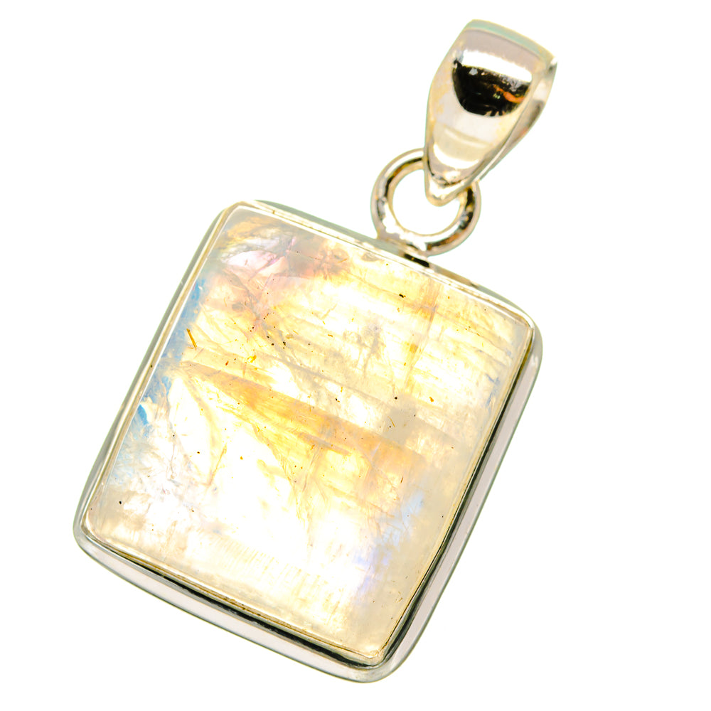 Rainbow Moonstone Pendants handcrafted by Anasilvercos - PD14756