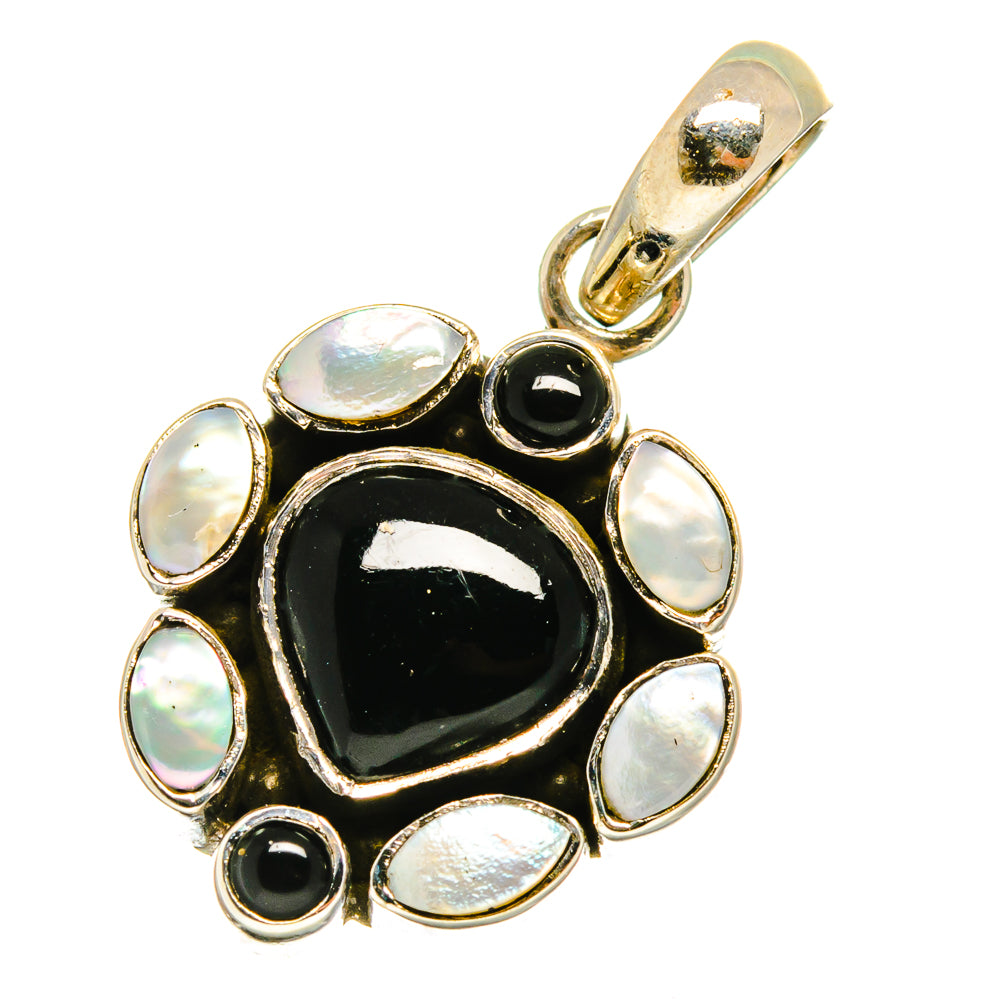 Black Onyx, Cultured Pearl Pendants handcrafted by Anasilvercos - PD14757