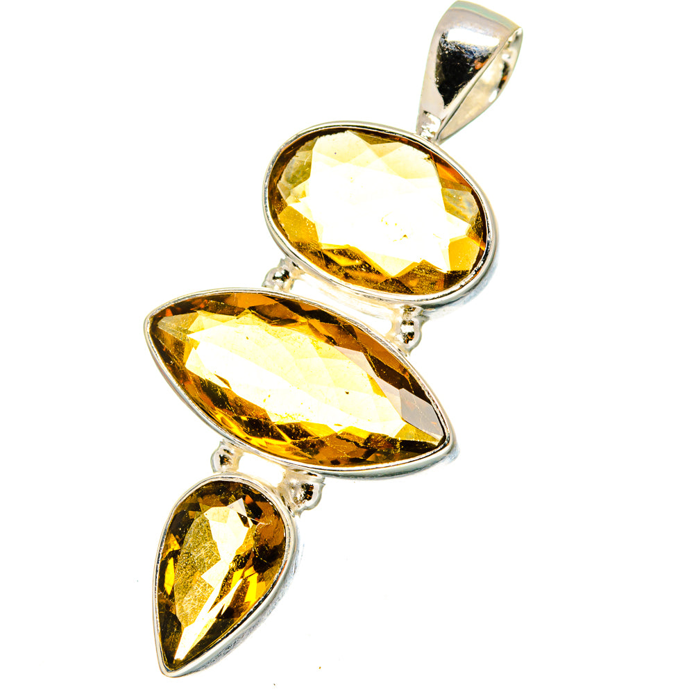 Mandarin Citrine Pendants handcrafted by Anasilvercos - PD14759