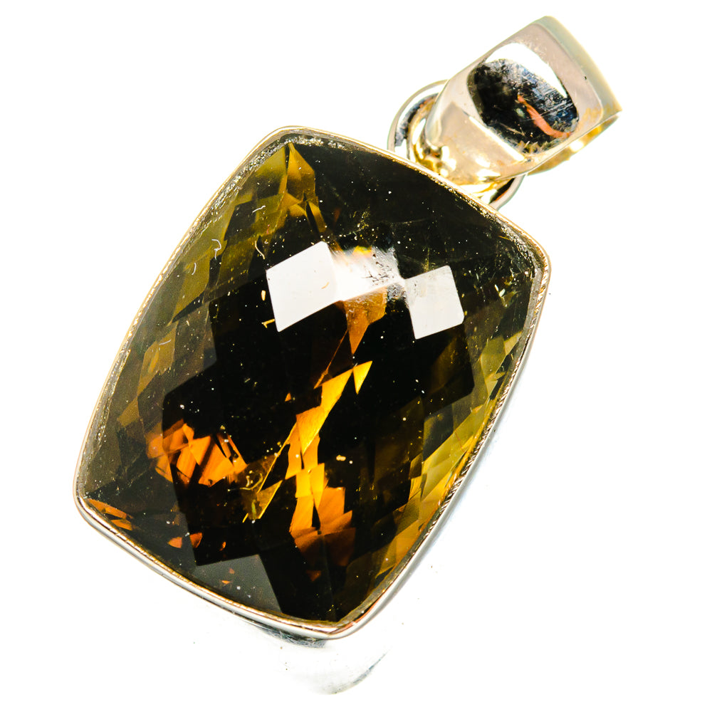 Olive Quartz Pendants handcrafted by Anasilvercos - PD14769