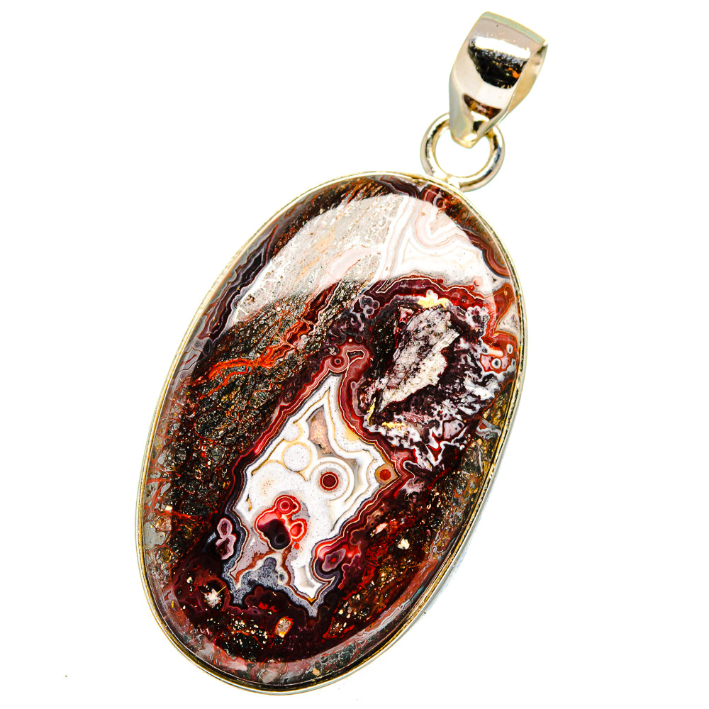 Crazy Lace Agate Pendants handcrafted by Anasilvercos - PD14771