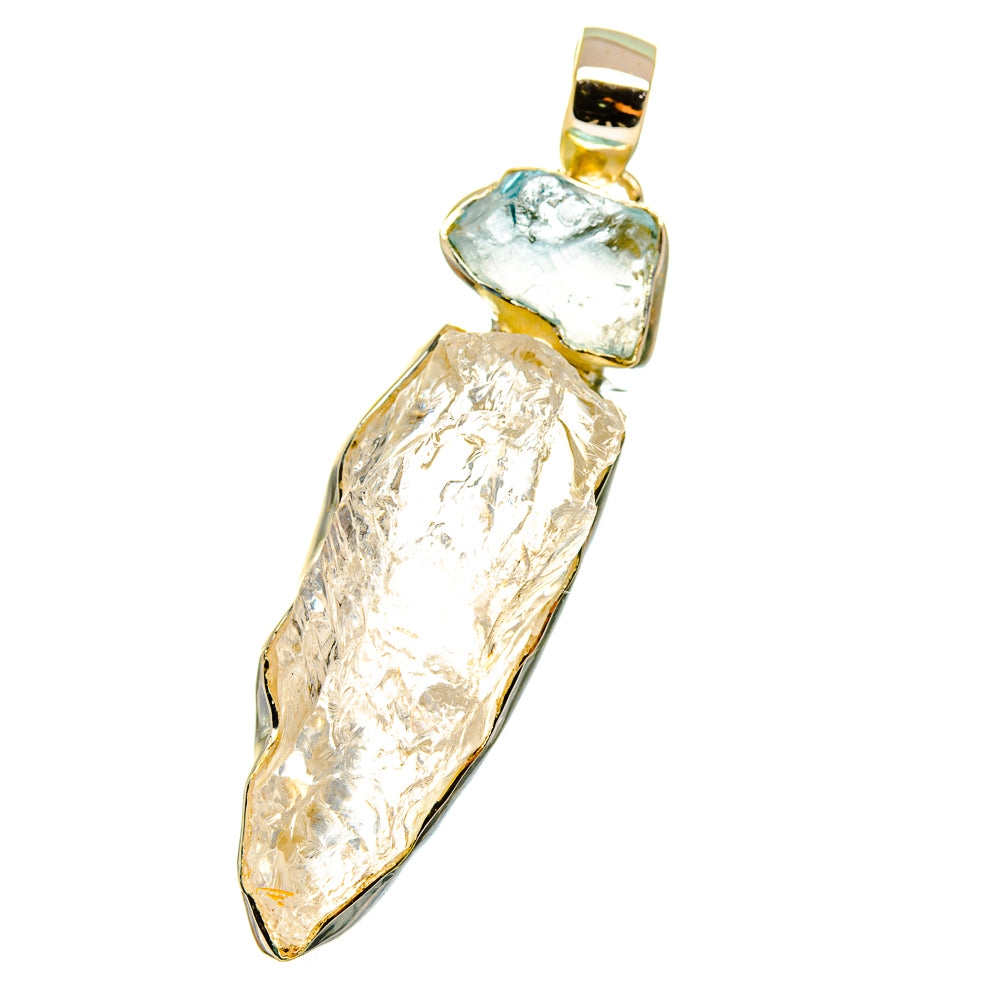Rainbow Moonstone, Aquamarine Pendants handcrafted by Anasilvercos - PD14798