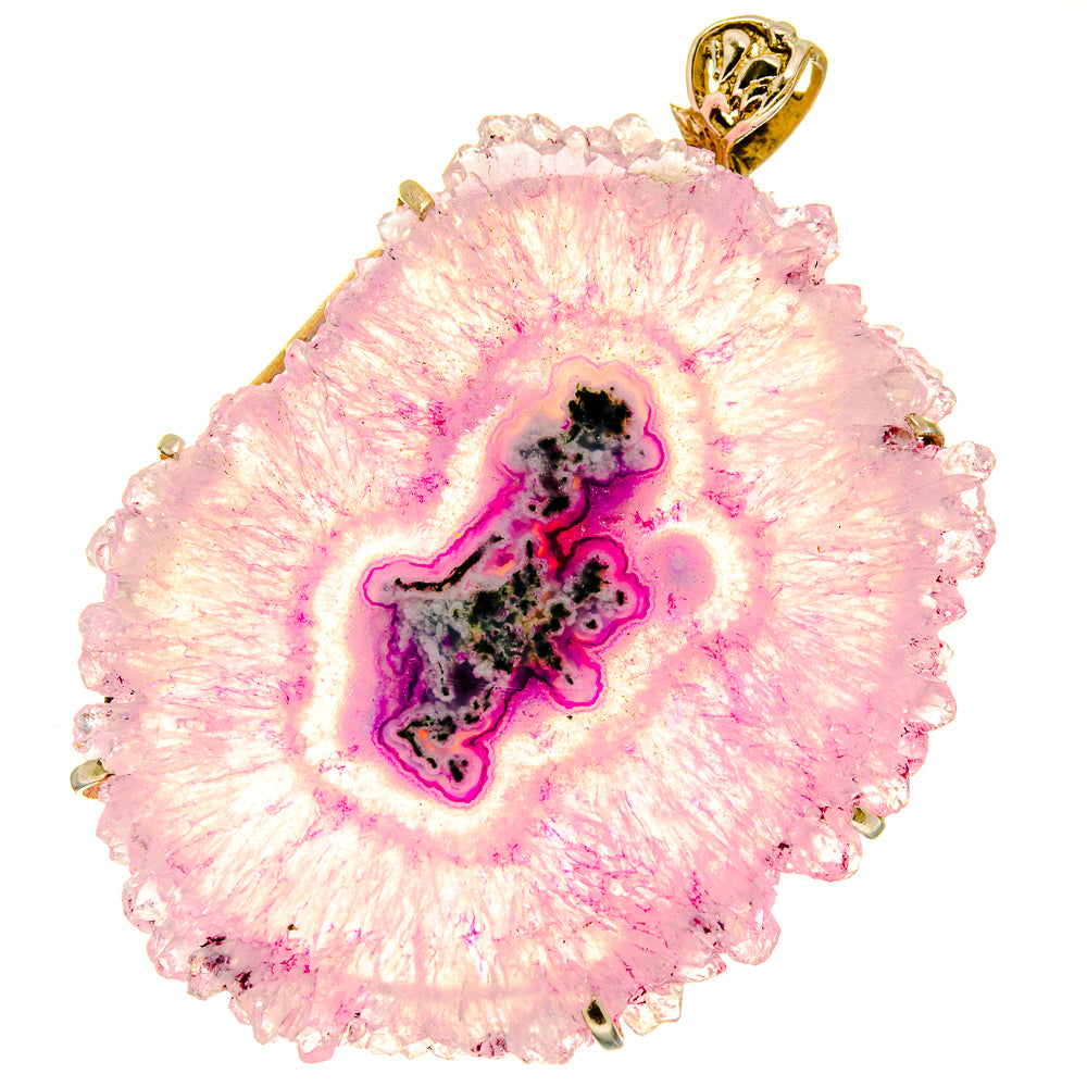 Pink Solar Quartz Pendants handcrafted by Anasilvercos - PD14800