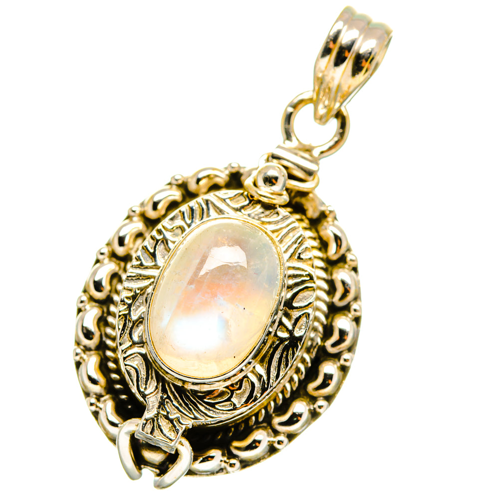 Rainbow Moonstone Pendants handcrafted by Anasilvercos - PD14807