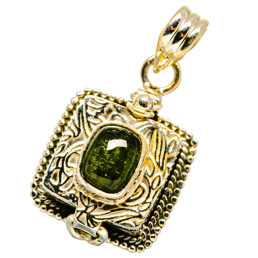Green Tourmaline Pendants handcrafted by Anasilvercos - PD14812