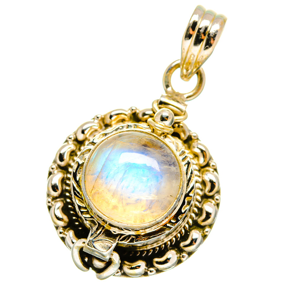 Rainbow Moonstone Pendants handcrafted by Anasilvercos - PD14842