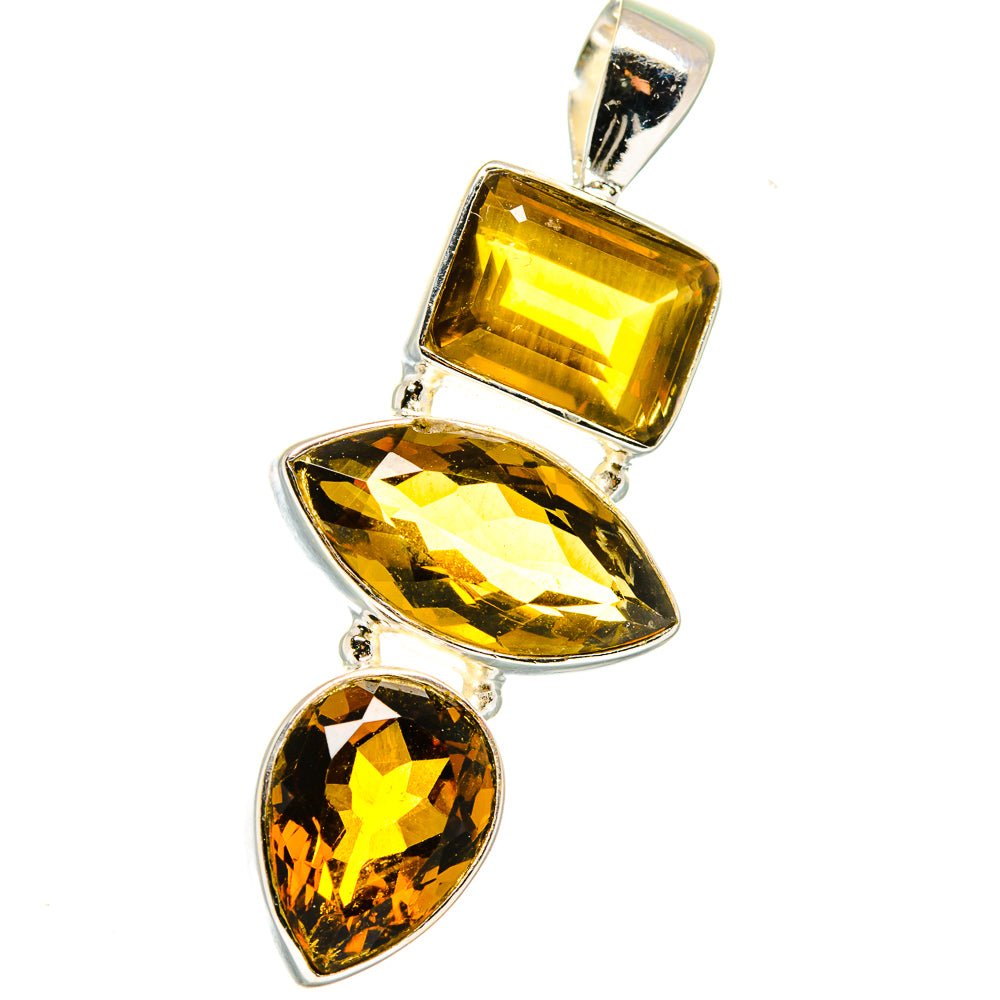 Mandarin Citrine Pendants handcrafted by Anasilvercos - PD14870