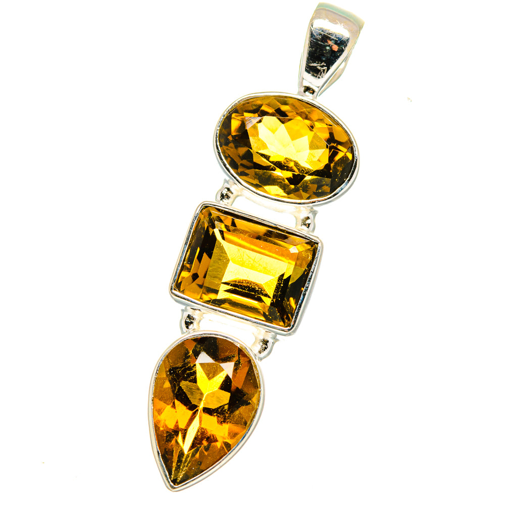 Mandarin Citrine Pendants handcrafted by Anasilvercos - PD14872