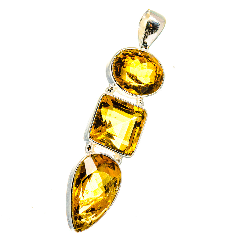 Mandarin Citrine Pendants handcrafted by Anasilvercos - PD14873