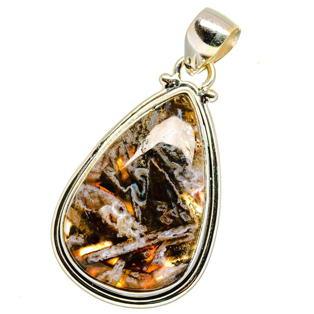 Turkish Tube Agate Pendants handcrafted by Anasilvercos - PD14881