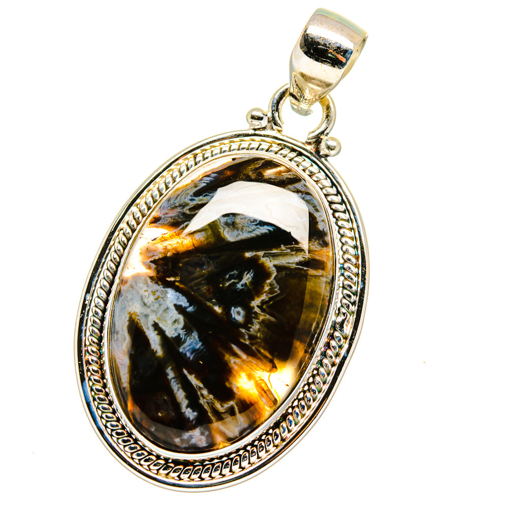Turkish Tube Agate Pendants handcrafted by Anasilvercos - PD14883