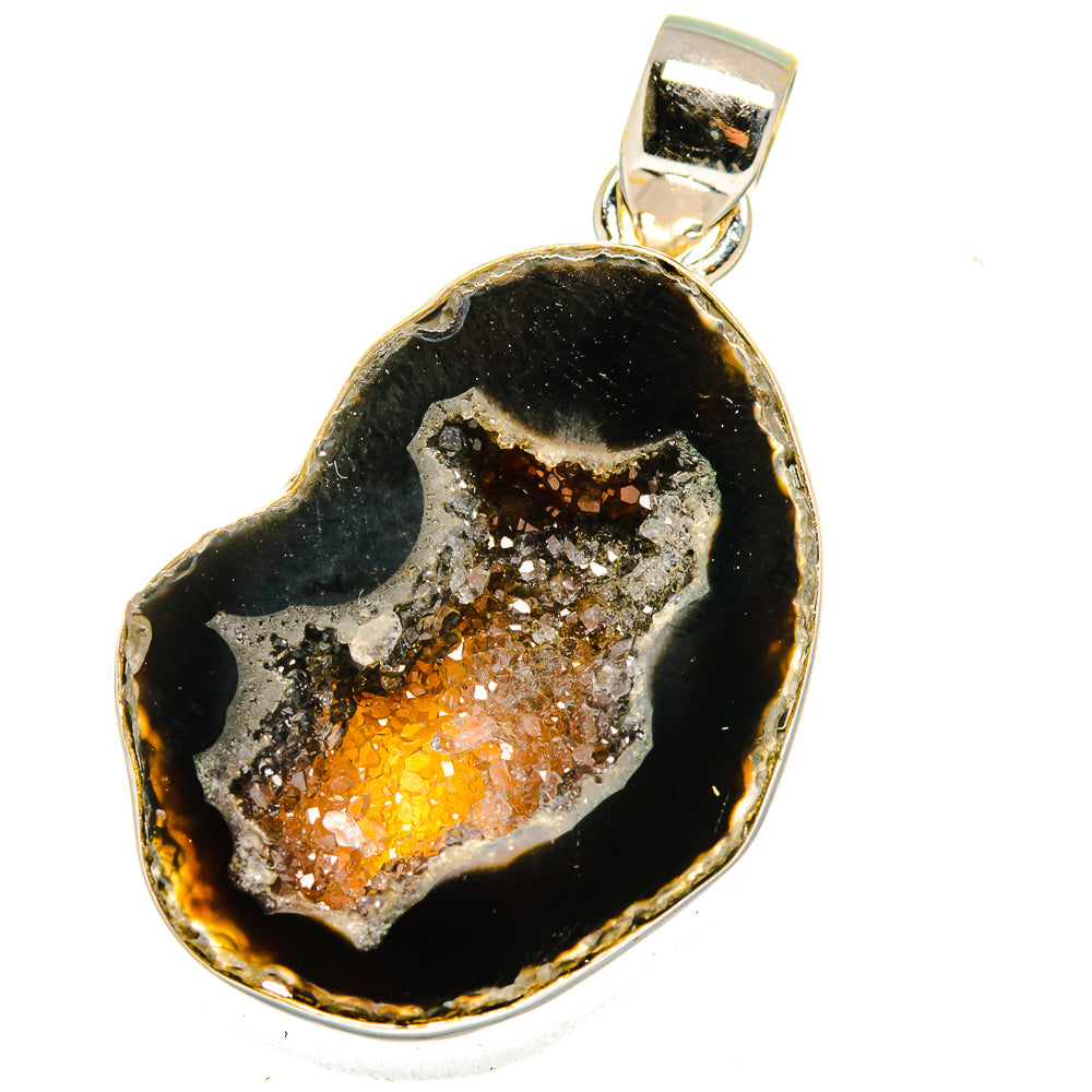 Coconut Geode Slice Pendants handcrafted by Anasilvercos - PD14923