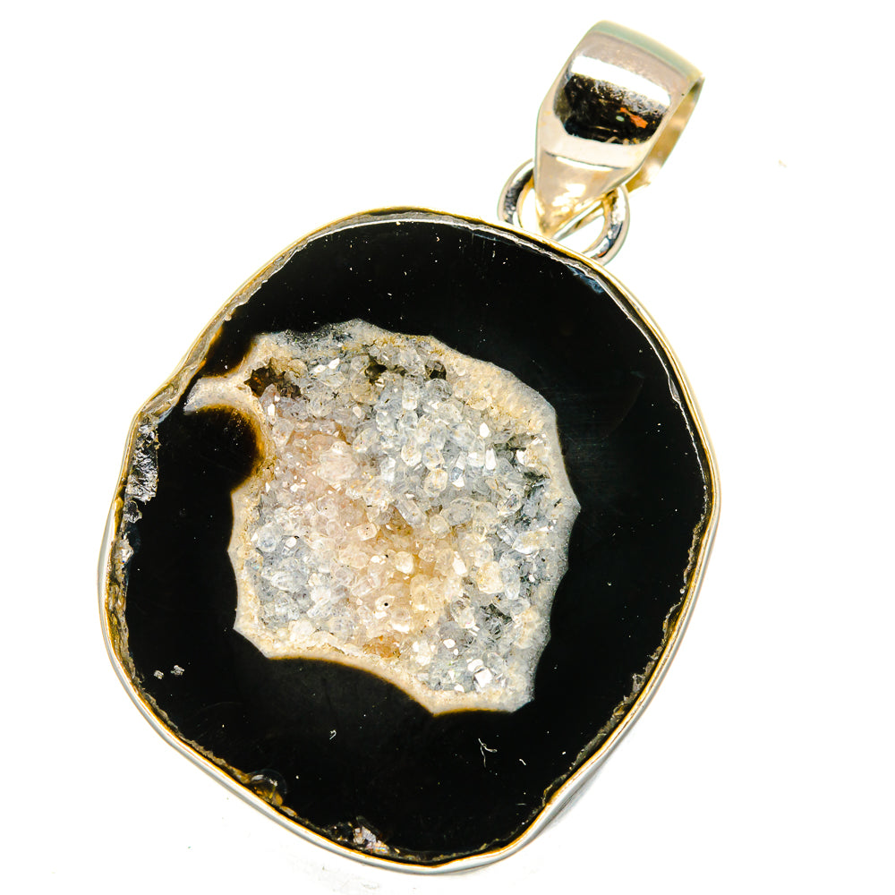 Coconut Geode Slice Pendants handcrafted by Anasilvercos - PD14926