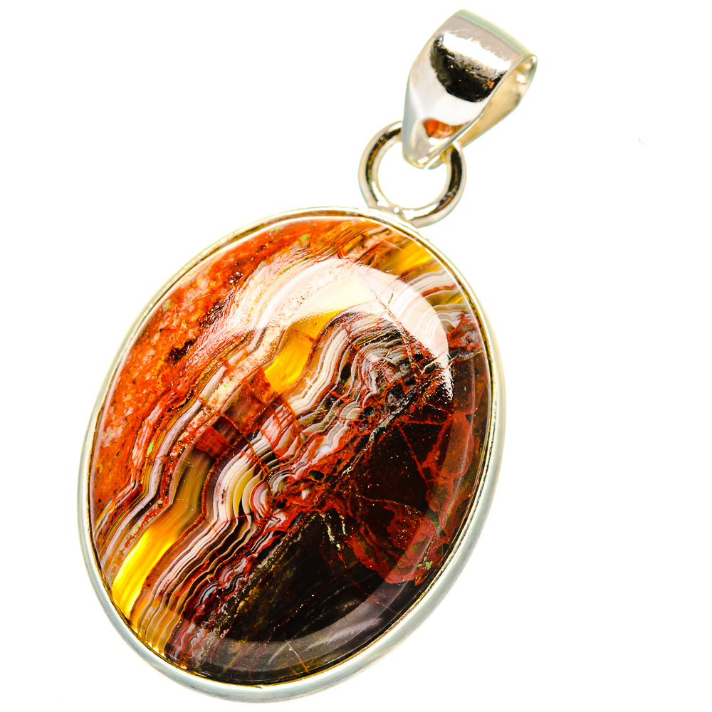 Crazy Lace Agate Pendants handcrafted by Anasilvercos - PD14934