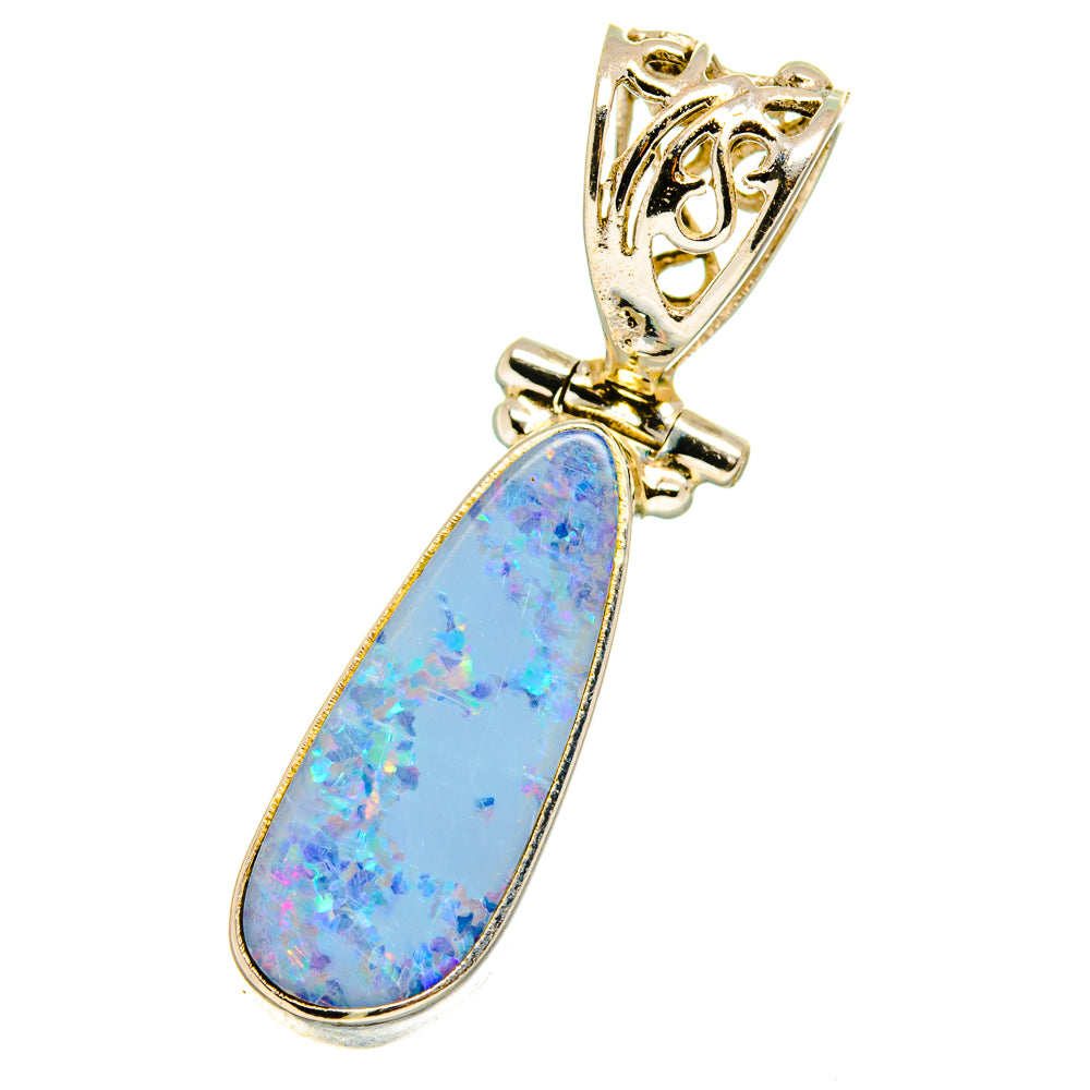 Synthetic Fire Opal Pendants handcrafted by Anasilvercos - PD14944