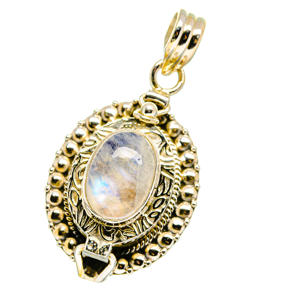 Rainbow Moonstone Pendants handcrafted by Anasilvercos - PD14948