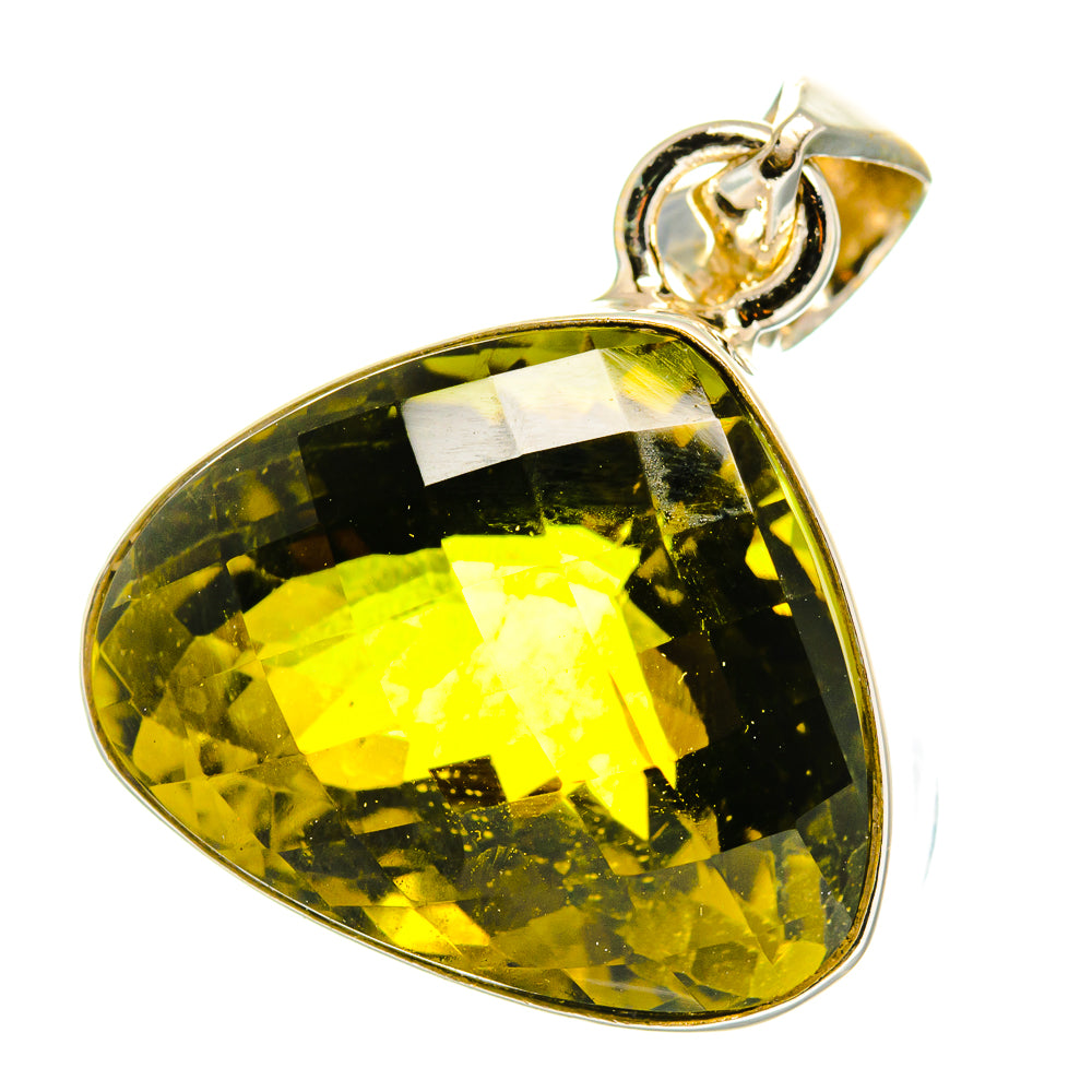 Olive Quartz Pendants handcrafted by Anasilvercos - PD14962