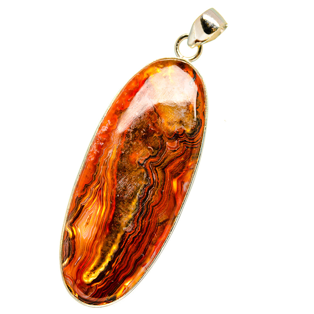 Crazy Lace Agate Pendants handcrafted by Anasilvercos - PD14964