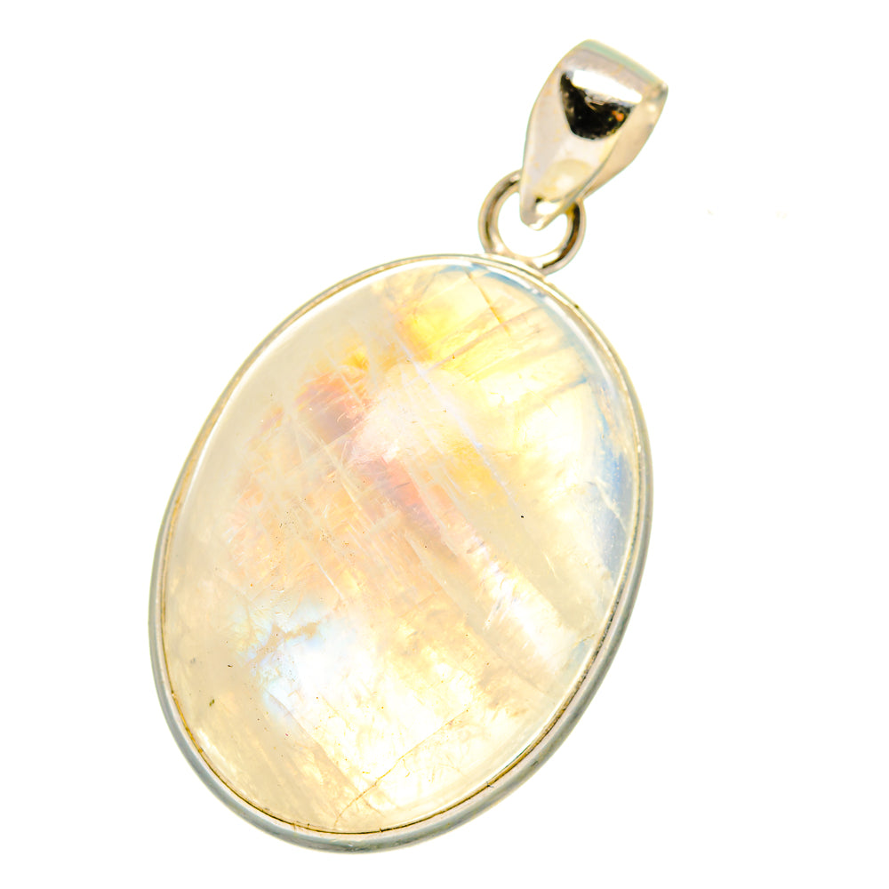 Rainbow Moonstone Pendants handcrafted by Anasilvercos - PD14965